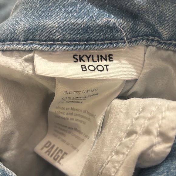 PAIGE Sky Blue Wide Leg Jeans - Picture 8 of 8